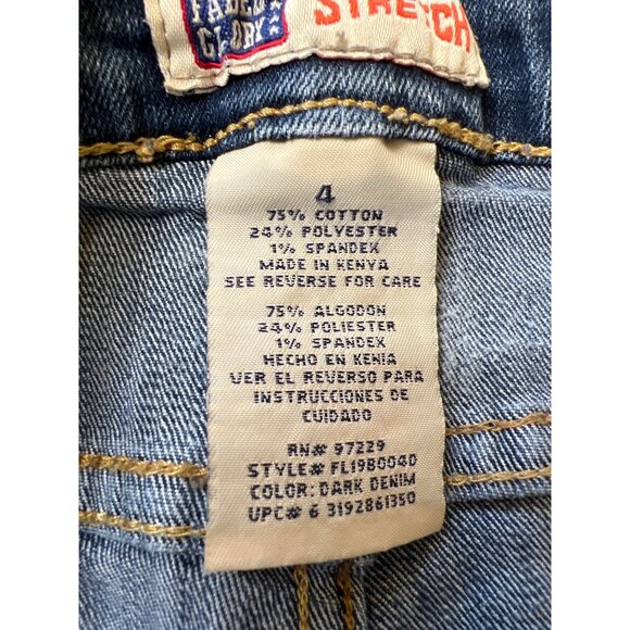 Faded Glory Womens Jean Long Shorts Size 4 Dark Denim Stretch Cotton Blend With - Picture 5 of 7